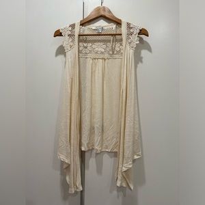 Forever 21 Beige Crochet Cardigan Top